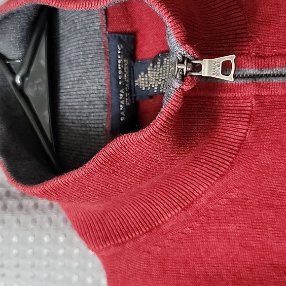 Banana Republic Silk Cashmere 1/2 Zip Sweater Size XL - Picture 4 of 6